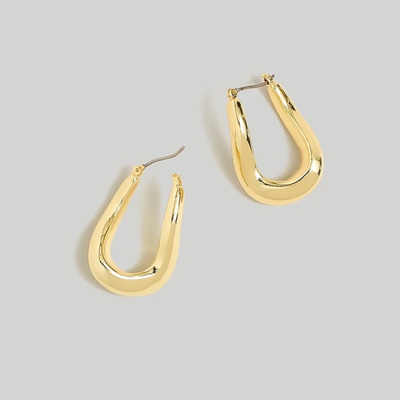 Madewell Jewelry - NWT Madewell Twisted Gold Hoop Earrings
